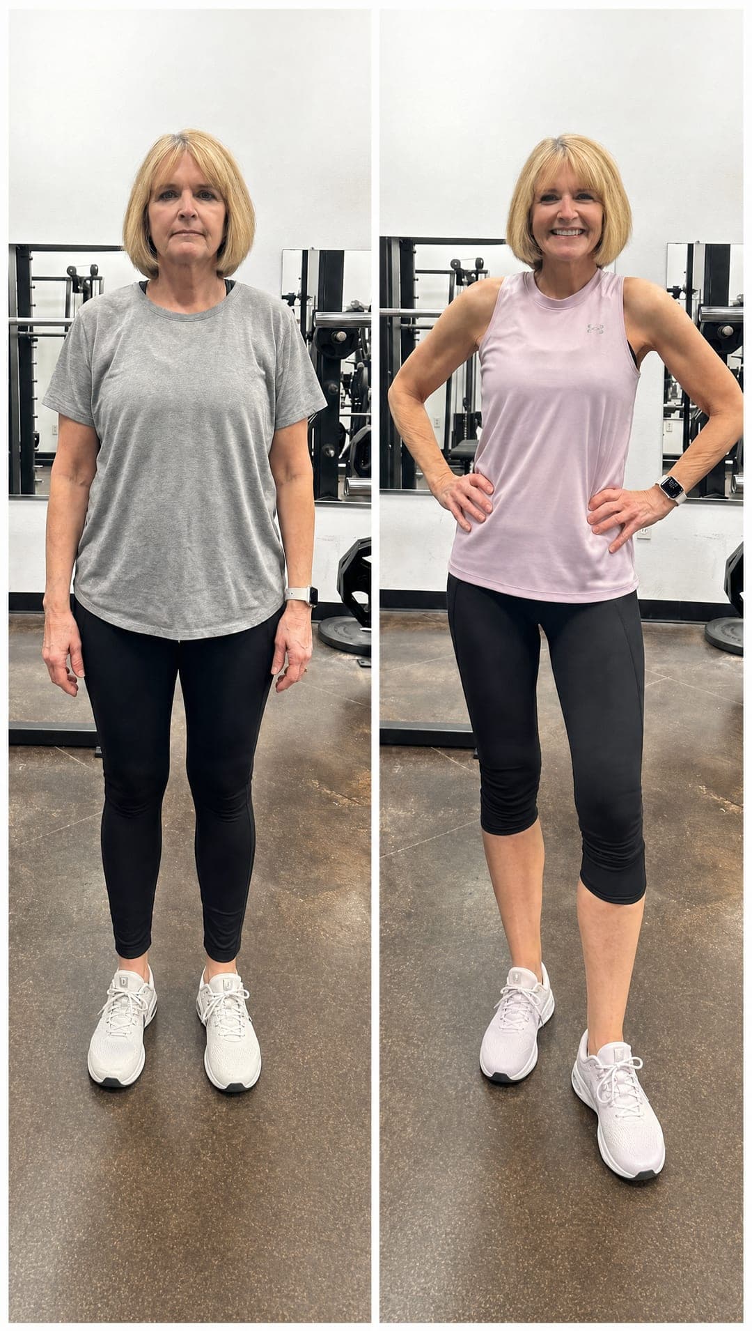 Katy W. transformation. Lost 10 pounds training with Jonathan.