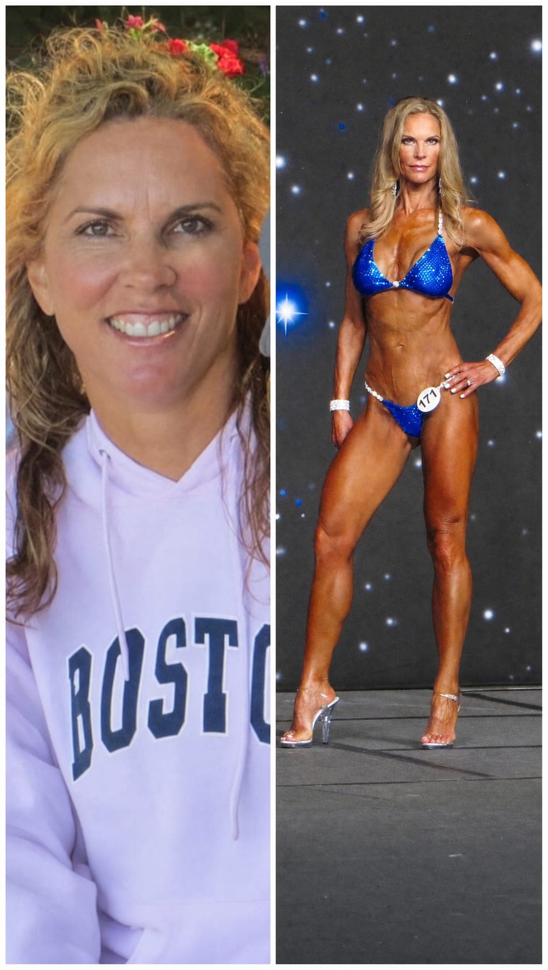 Laurie J. transformation. Lost 20 pounds training with Jonathan.